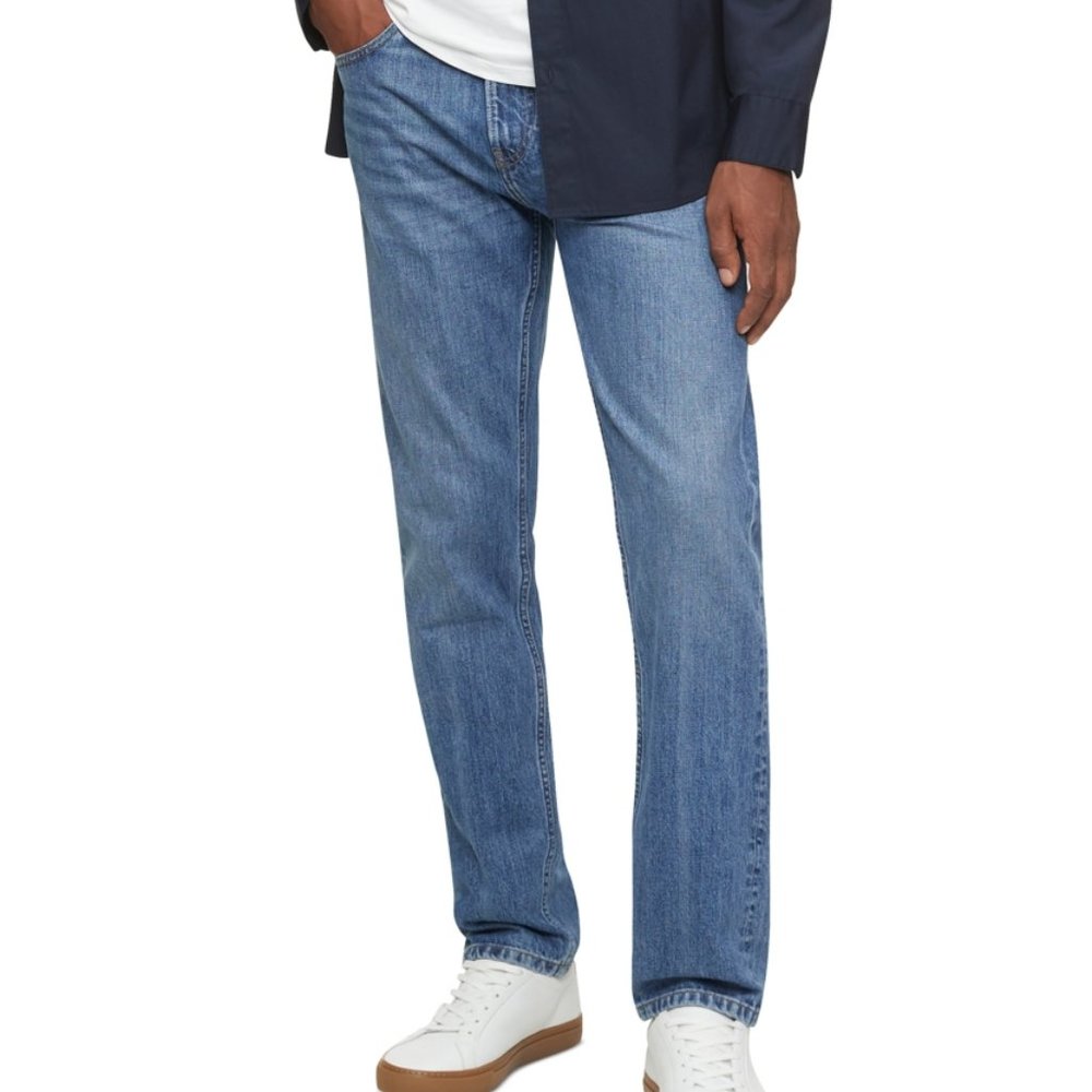 Calvin Klein Men's Slim-Straight-Fit Organic Jeans
